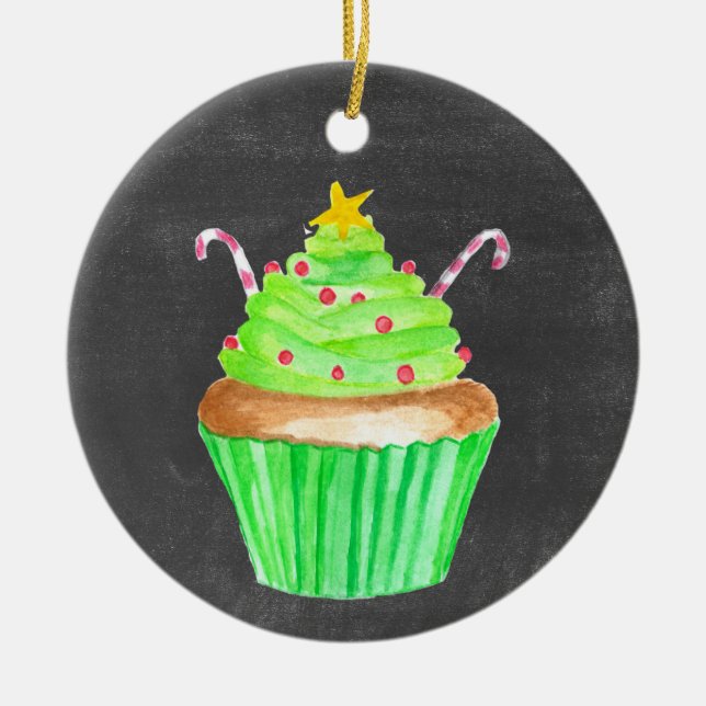 Dreaming of a Sweet Christmas! Ceramic Ornament (Front)