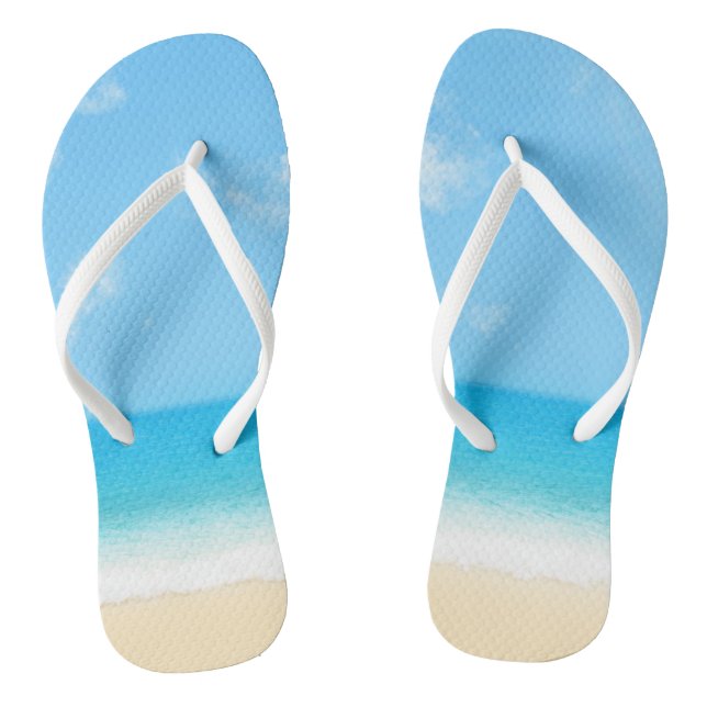 Dreaming of a Tropical Summer Vacation Thongs (Footbed)
