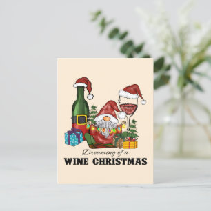 Dreaming of A Wine Christmas Postcard