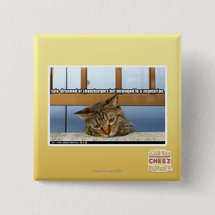 Dreaming of Cheesburgers 15 Cm Square Badge