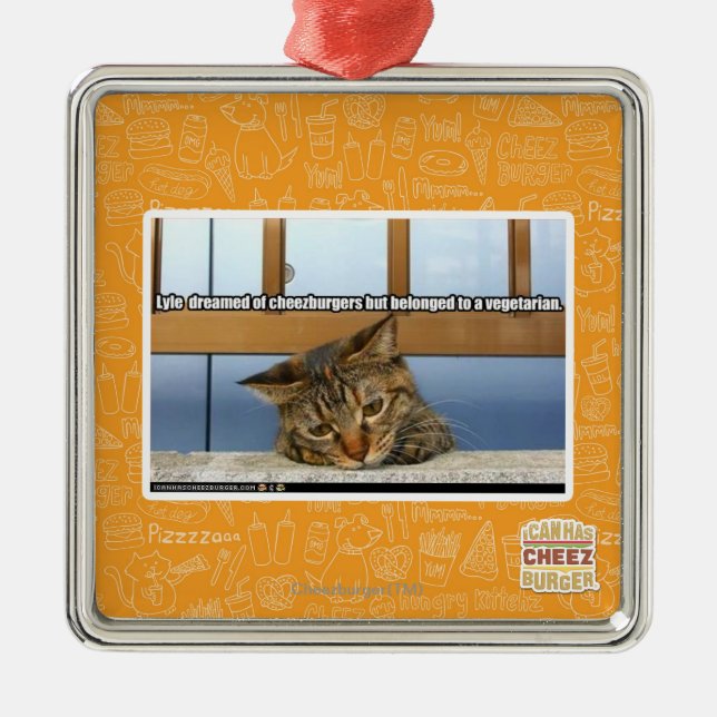 Dreaming of Cheesburgers Metal Ornament (Front)