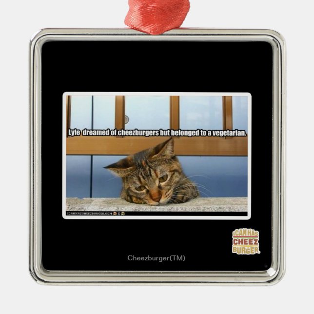 Dreaming of Cheesburgers Metal Tree Decoration (Front)