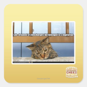 Dreaming of Cheesburgers Square Sticker