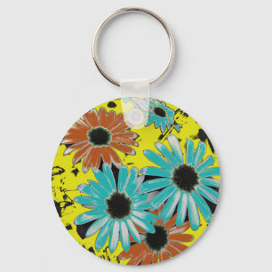 Dreaming of Daisies Button Key Ring