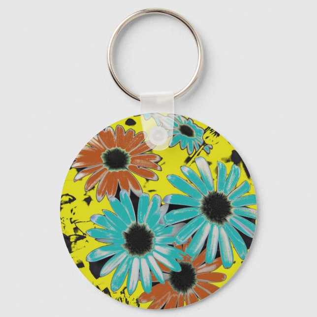 Dreaming of Daisies Button Key Ring (Front)