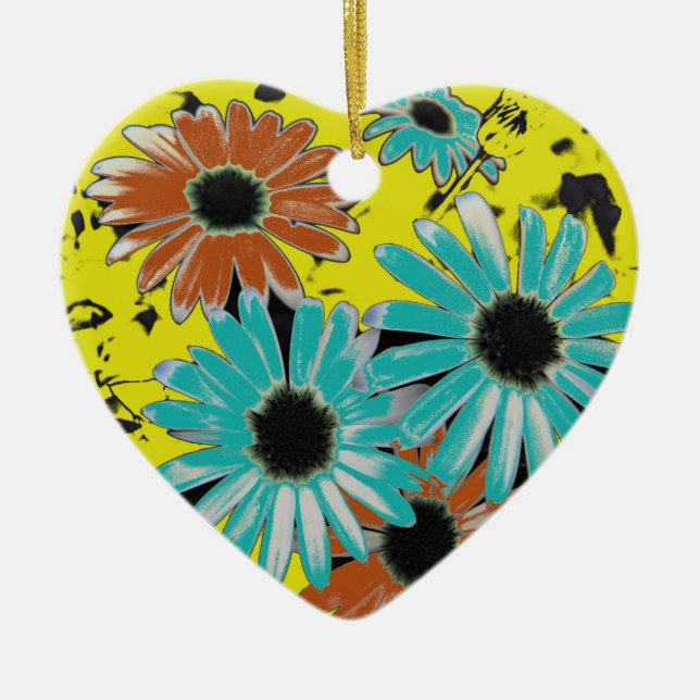 Dreaming of Daisies Ceramic Ornament (Front)