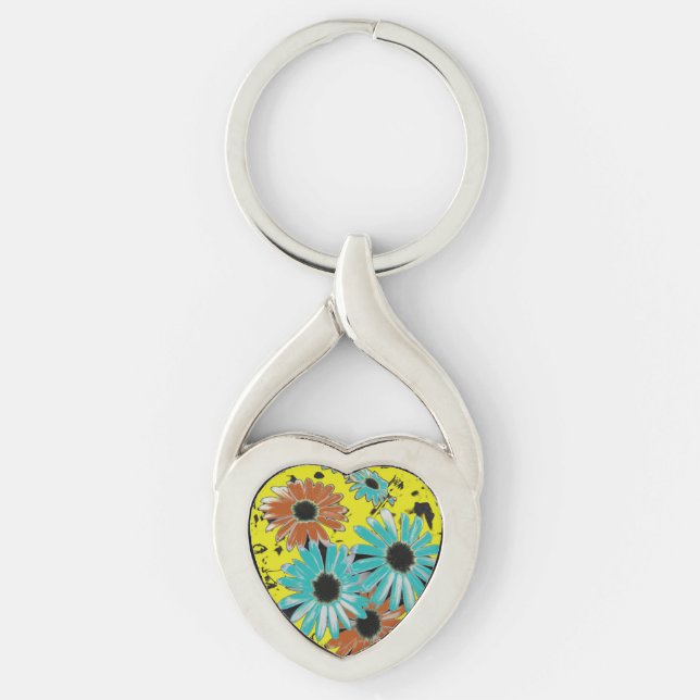 Dreaming of Daisies Metal Key Chain (Front)