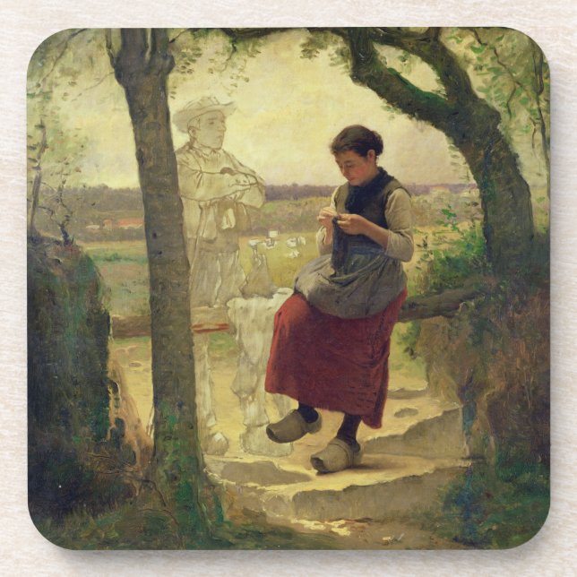 Dreaming of her Love, 1901 Coaster (Front)