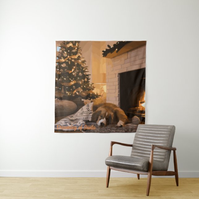 Dreaming of Santa Tapestry (In Situ)