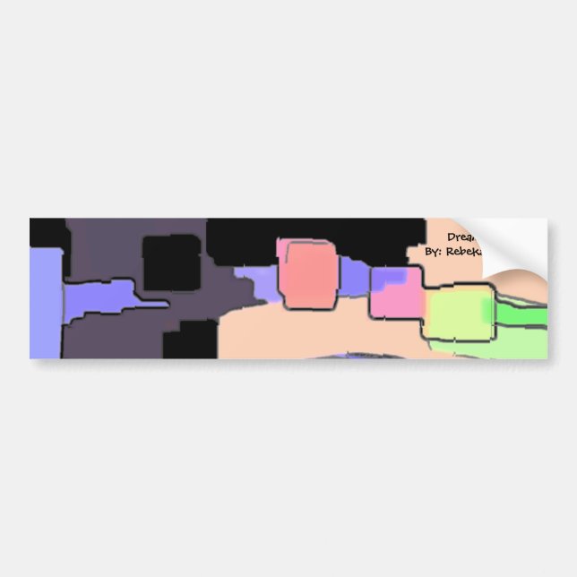 "Dreaming of Sky" Geometric Art Bumper Sticker (Front)