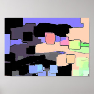 "Dreaming of Sky" Geometric Art Poster