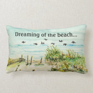 "Dreaming of the Beach" Lumbar Throw Pillow
