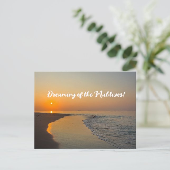 Dreaming of the Maldives! Postcard (Standing Front)