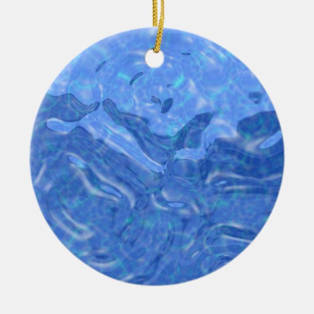 Dreaming of the Pool Christmas Ornament (Front)