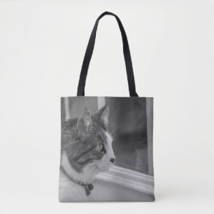 Dreaming Of Warmer Weather Grayscale Tote Bag