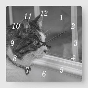 Dreaming Of Warmer Weather Grayscale Wall Clock