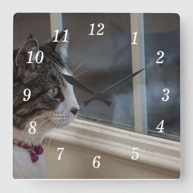 Dreaming Of Warmer Weather To Go Outside Square Wall Clock (Front)