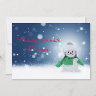 Dreaming Of White Christmas Quote   Holiday Card