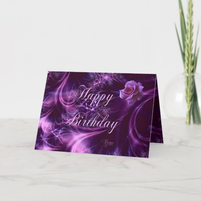 Dreaming Rose Birthday Card (Front)