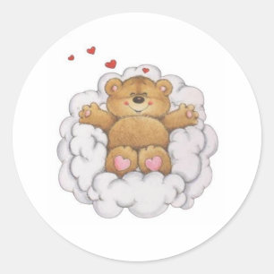 Dreaming Teddy Classic Round Sticker