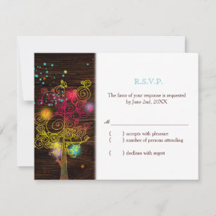Dreaming Trees Unique Wedding RSVP Card