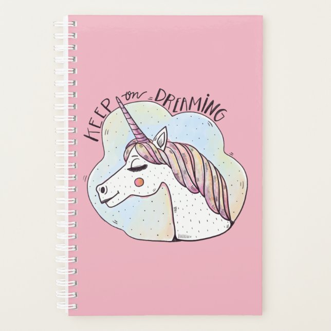Dreaming Whimsical Unicorn Planner (Front)