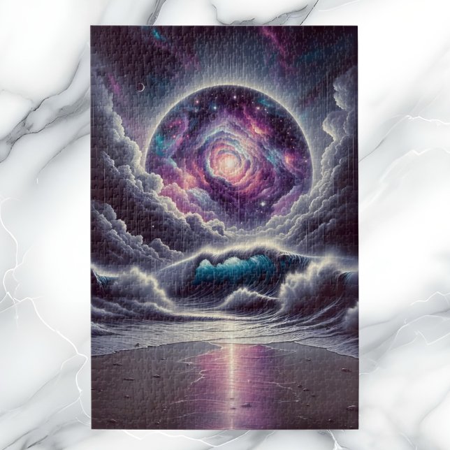 Dreamlike Surreal Celestial Stormy Sea Jigsaw Puzzle (Creator Uploaded)