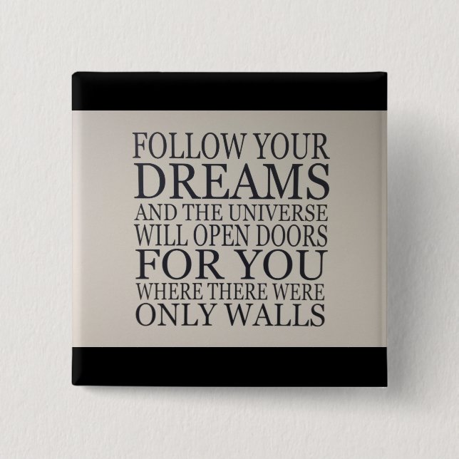 dreams 15 cm square badge (Front)