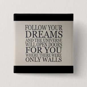 dreams 15 cm square badge