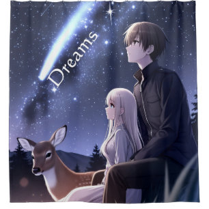 Dreams Anime Shower Curtain