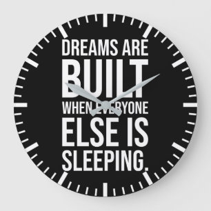 Dreams Are Built - Success Motivational Large Clock