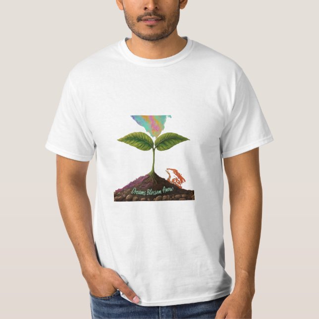 Dreams Blossom Anew T-shirt design. (Front)