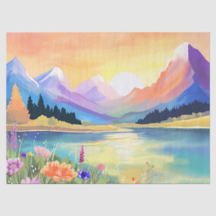Dreams by the Mountains Lake Sanctuary Tissue Paper