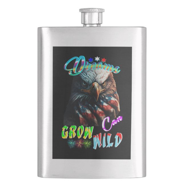 Dreams Can Grow Wild Hip Flask (Front)