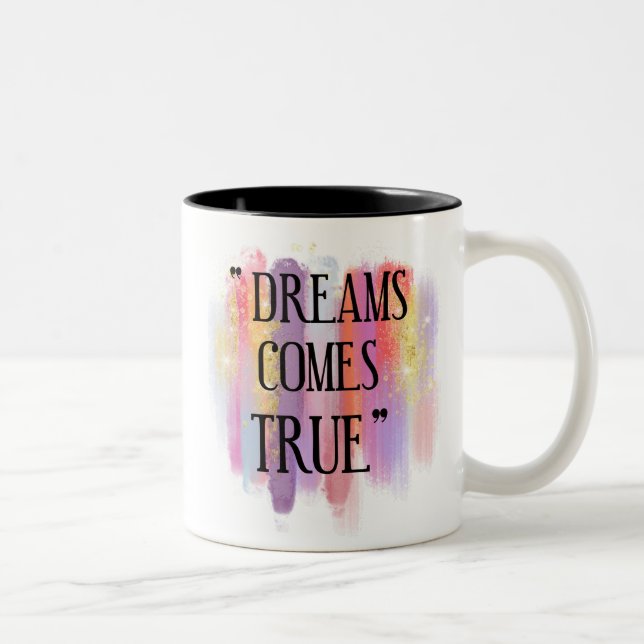 Dreams Cmes True Two-Tone Coffee Mug (Right)