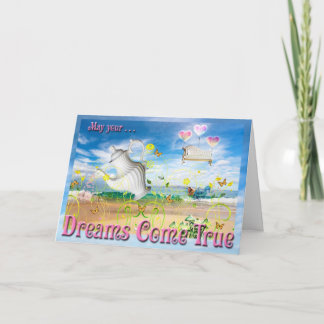 "Dreams Come True" Artistic Birthday Card