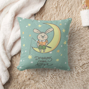 Dreams Come True Bunny on the Moon Cushion