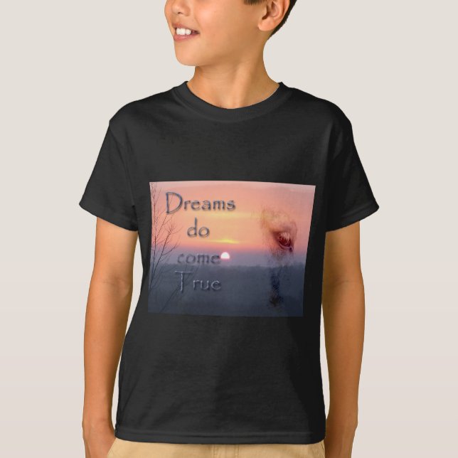 Dreams do come true Palomino horse and sunrise T-Shirt (Front)