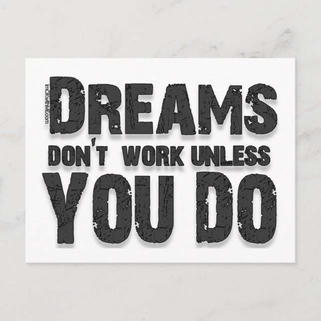 Dreams Don't Work Postcard (Front)