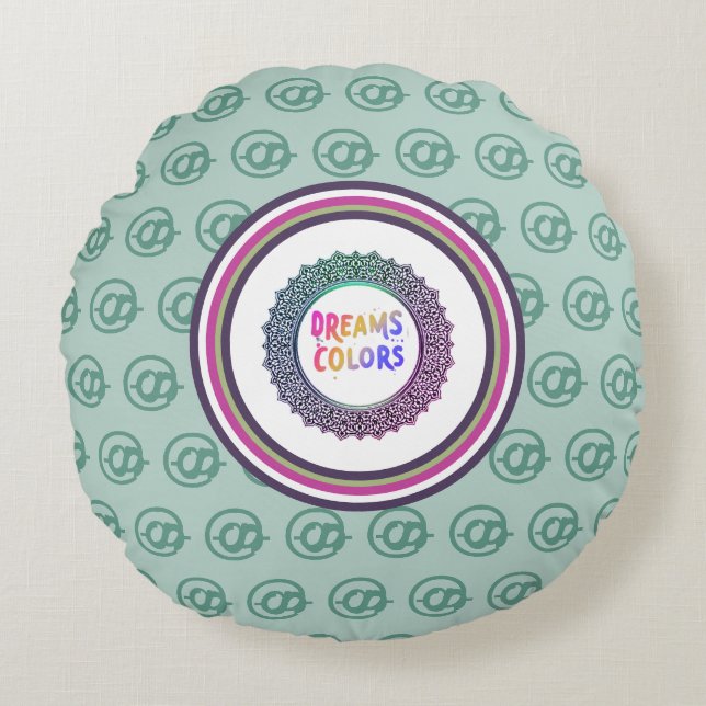 Dreams in Colours Round Cushion (Front)