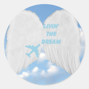 Dreams in D'Skies Classic Round Sticker