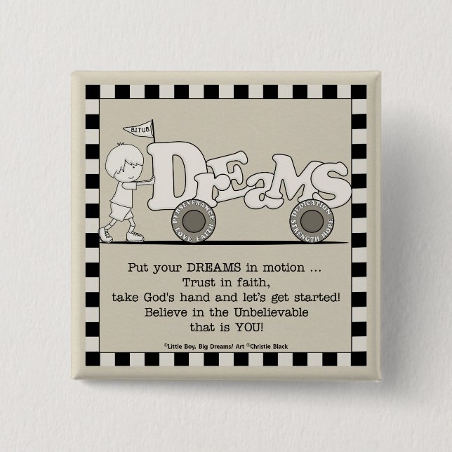 Dreams in Motion 15 Cm Square Badge (Front)