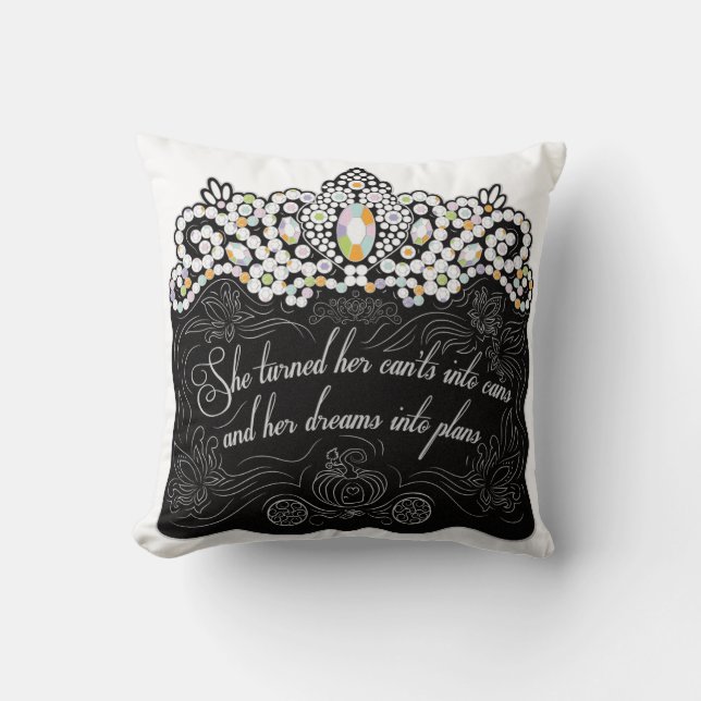 Dreams Into Plans Throw Pillow (Front)