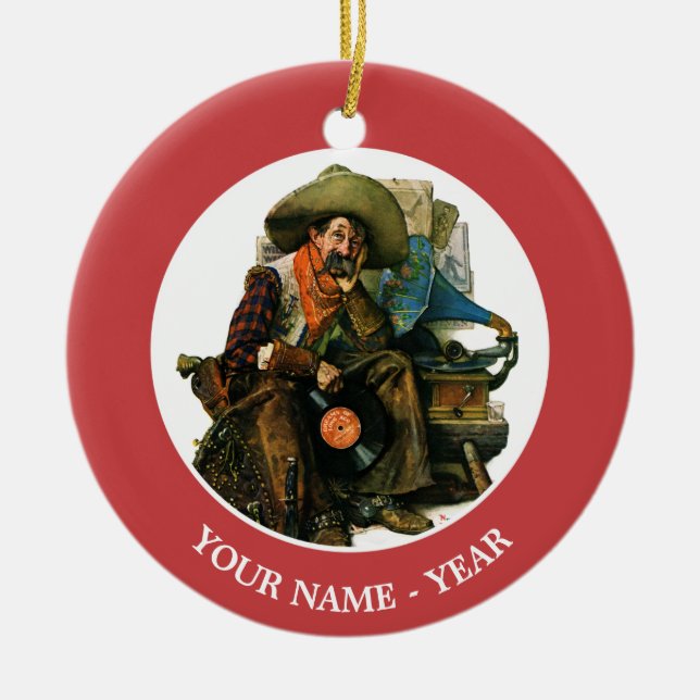 Dreams of Long Ago Ceramic Tree Decoration (Front)