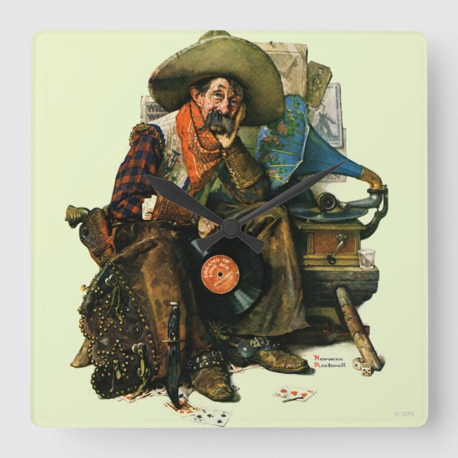 Dreams of Long Ago Square Wall Clock (Front)