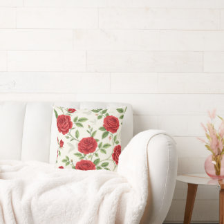 Dreams of Red Roses Accent Pillow Square
