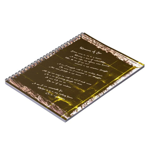 Dreams of Sin Poster Notebook (Left Side)