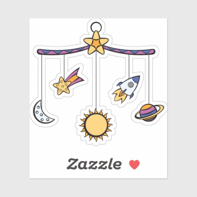 Dreams of Space Mobile Contour Sticker (Sheet)