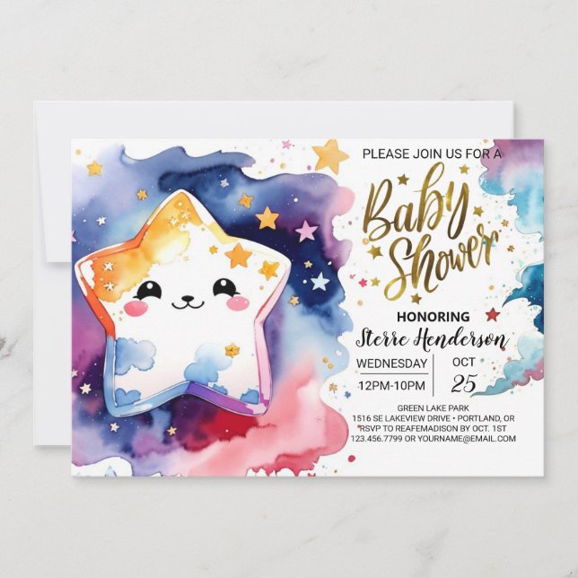 Dreams of the Celestial Baby Shower Invitation (Front)