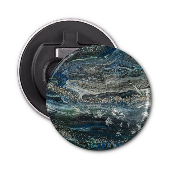 Dreams of the ocean'20 abstract painting bottle opener (Front)